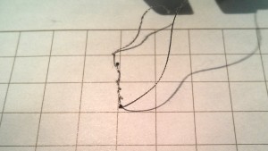 This is what I ended up with. I left the thread in for this since I thought it might be a little easier to see the path. Since I'm using a thin thread, I will leave it a thread-width to the right of the line, and will sew a test swatch to double check.